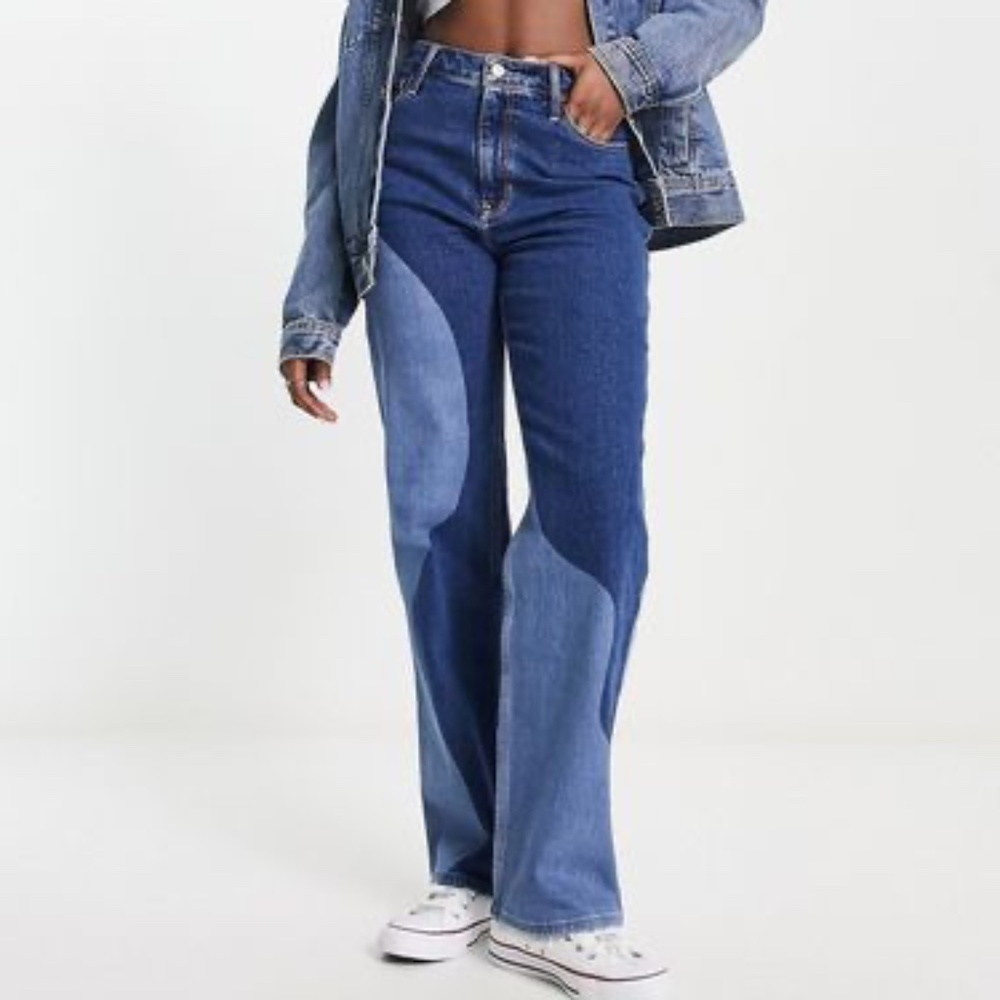 Dual Denim High Rise Jeans from Hollister